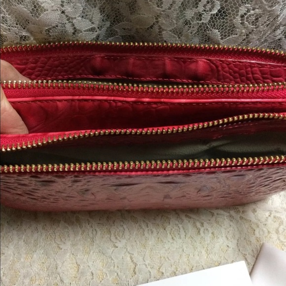 NWOT Brahmin Perri Crossbody HOT PINK Ribbon Melbourne Leather - Picture 5 of 8